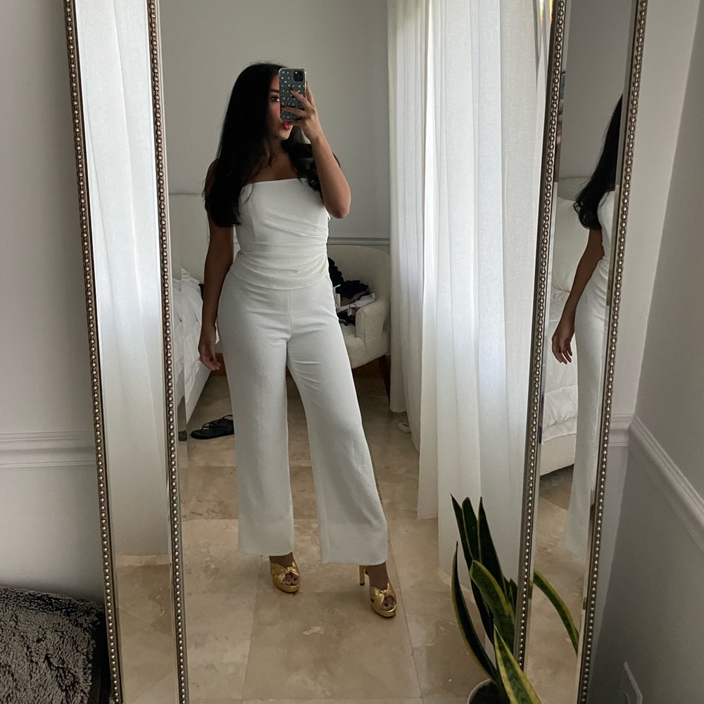 Ronny Kobo White Jumpsuit